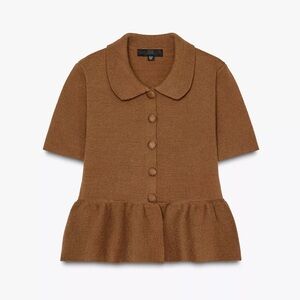 Zara peplum knit cardigan